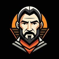 A man with a beard and a hat vector