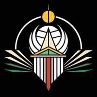 The logo for the international space station vector