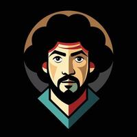 A man with a beard and a turban vector