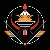 The logo for the game is shown on a black background vector