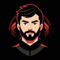 A man with a beard and red hair vector