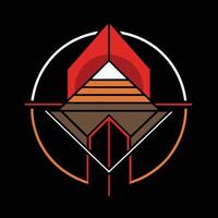 The logo for the band, the red triangle is in the center vector