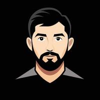 A man with a beard and a beard vector