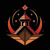 The logo for a game called the tower vector