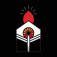 The logo for the university of india, delhi vector