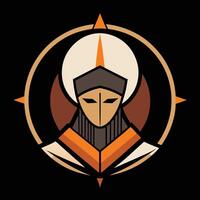 The logo for the game, the knight of the cross vector