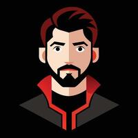 A man with a beard and red hair vector