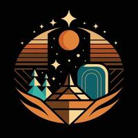 The logo for a band called the desert vector