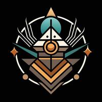 A logo for a band with a geometric design vector