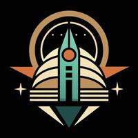 The logo for a space station vector