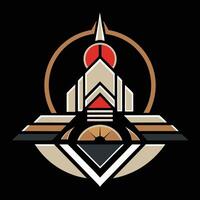 The logo for the band is a stylized image of a building vector
