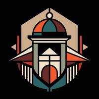 A logo for a building with a dome vector