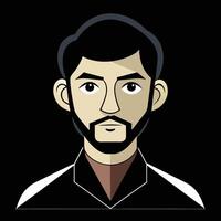 A man with a beard and a mustache vector