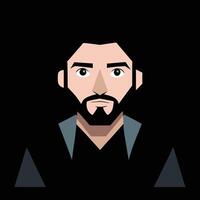 A man with a beard and a beard vector