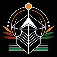 The logo for the game, which is called, the hexagon vector