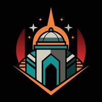 The logo for a game called the city vector