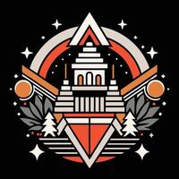 A logo for a band that is called the temple vector