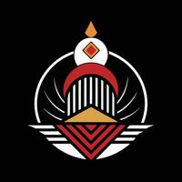 The logo for the band is a black background with a red and white design vector