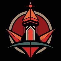 The logo for the game is a red and orange tower vector