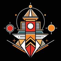 A logo for a company that makes a clock vector