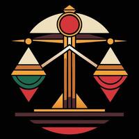The scale of justice, with the scales of justice in the middle vector