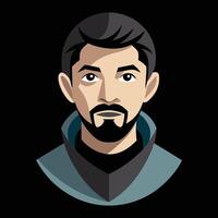 A man with a beard and a beard vector