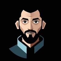 A man with a beard and a beard vector