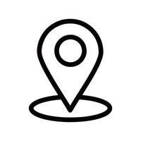 A location marker icon on a white background vector