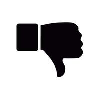 A black thumb up sign on a white background vector