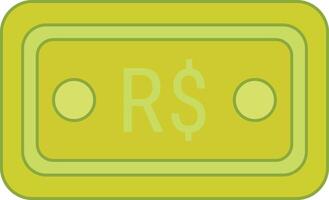 A green and yellow rectangle with the word r vector
