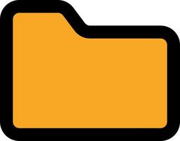 An orange folder icon on a white background vector
