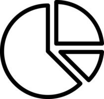 A pie chart icon on a white background vector