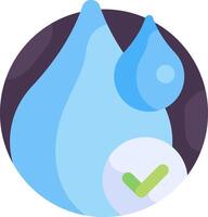 Water drop icon with tick mark vector