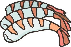 Shrimp icon illustration design vector