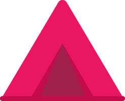 A pink triangle with a red triangle inside vector