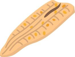 A piece of bread with seeds on it vector