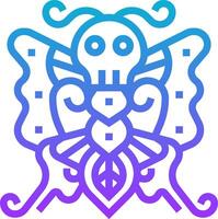 A butterfly with a skull on it vector