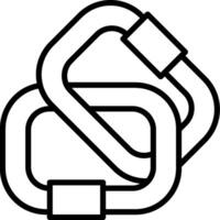 A black and white image of a link vector