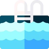 A swimming pool with a ladder and a ladder vector