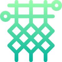 A green and blue logo with a lattice pattern vector