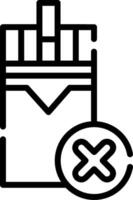 A cigarette and a cigarette pack icon vector