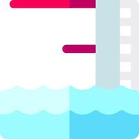 A water tower with a red and blue flag vector