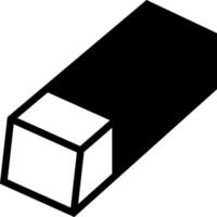 A black and white drawing of a cube vector