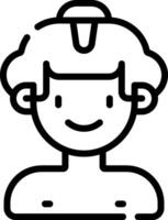 A man with a hat on his head vector