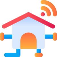 A house with wifi and a dog vector