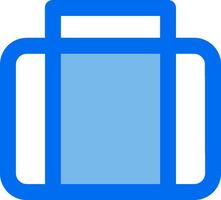 A blue suitcase icon on a white background vector