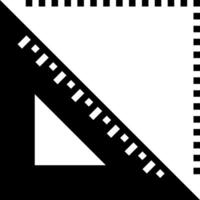 A black and white square with a film strip vector
