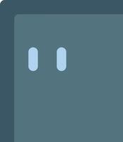 A blue square with two buttons on it vector