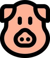 A pig head icon on a white background vector