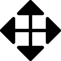 A black and white arrow pointing to the left vector